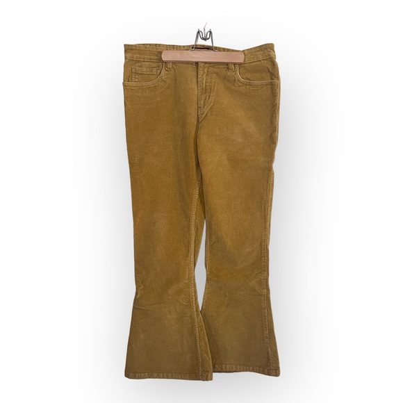 Run and Fly Gold Corduroy Flares - Picture 1 of 5